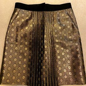 JCrew gold mini skirt